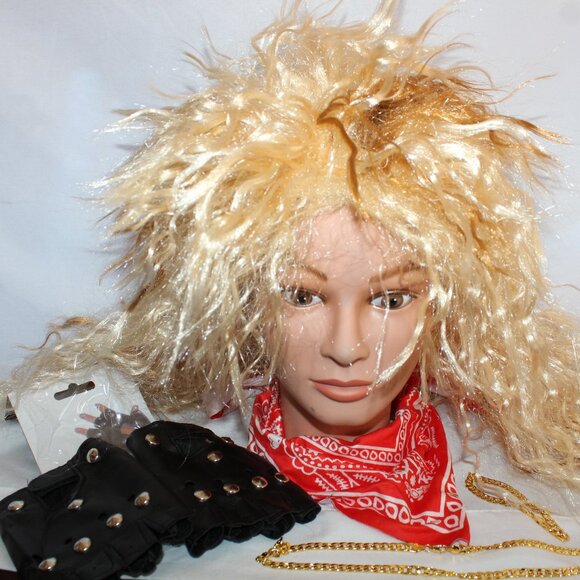 80s Men's 6 Pc Accesories For Costume - Picture 1 of 14